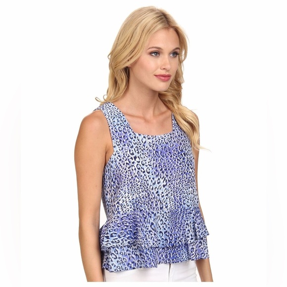 Rebecca Taylor Blue Peplum Tank Top - Picture 4 of 12